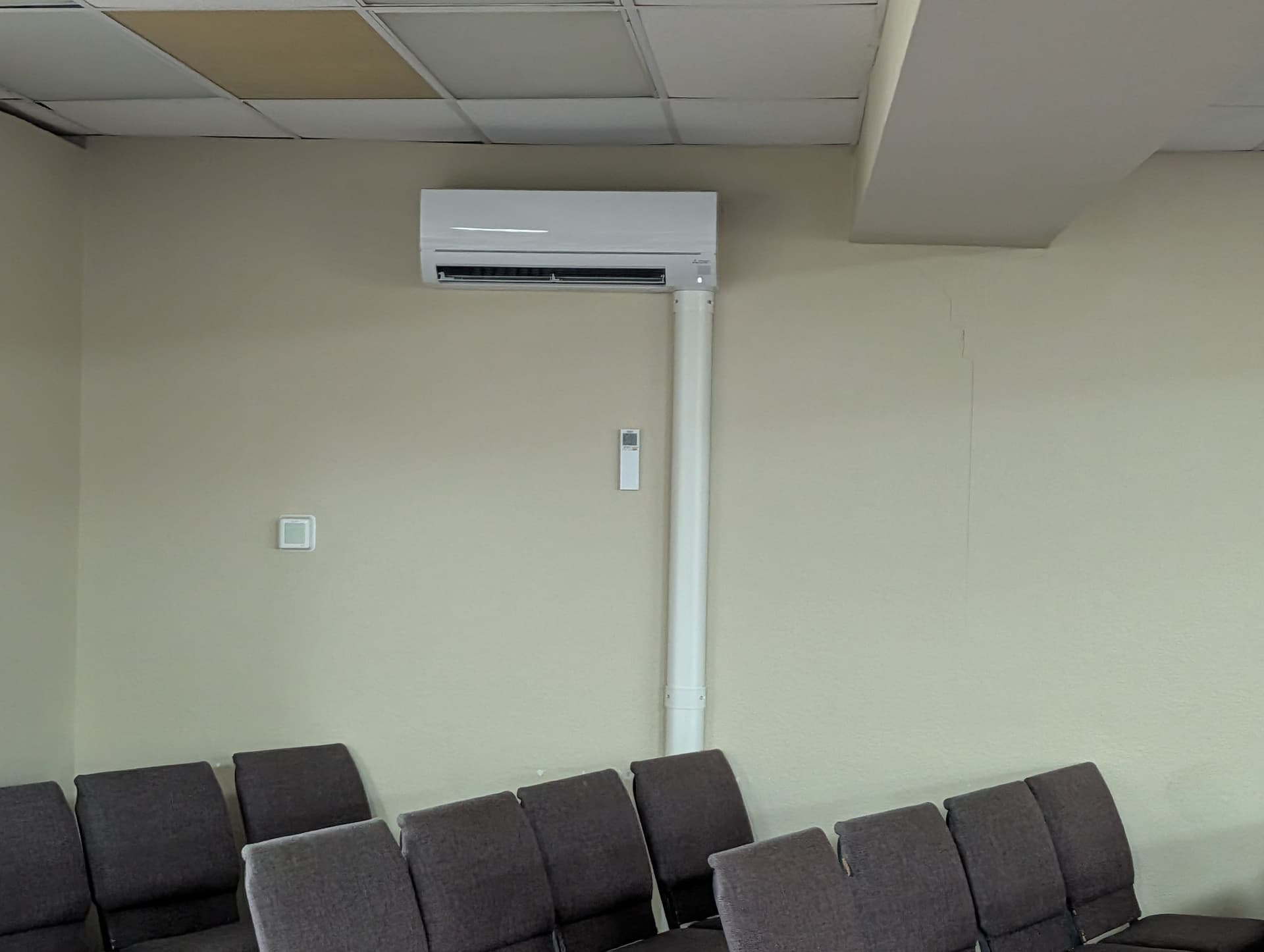 Gallery photos for Mitsubishi Ductless Mini Split Installation at a Local Church: Image #1
