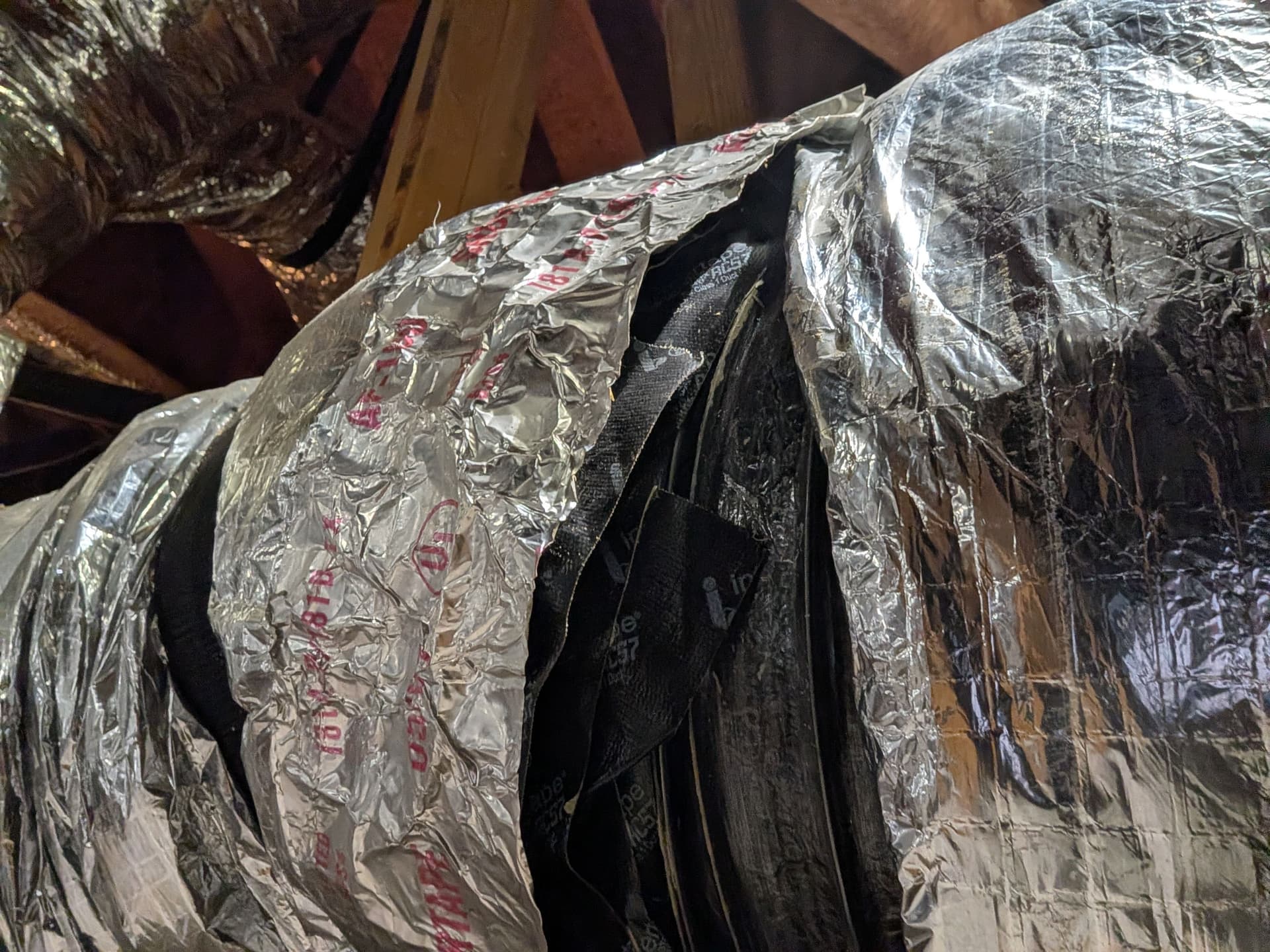 Gallery photos for Damaged Attic Ductwork That Was Killing Airflow: Image #3