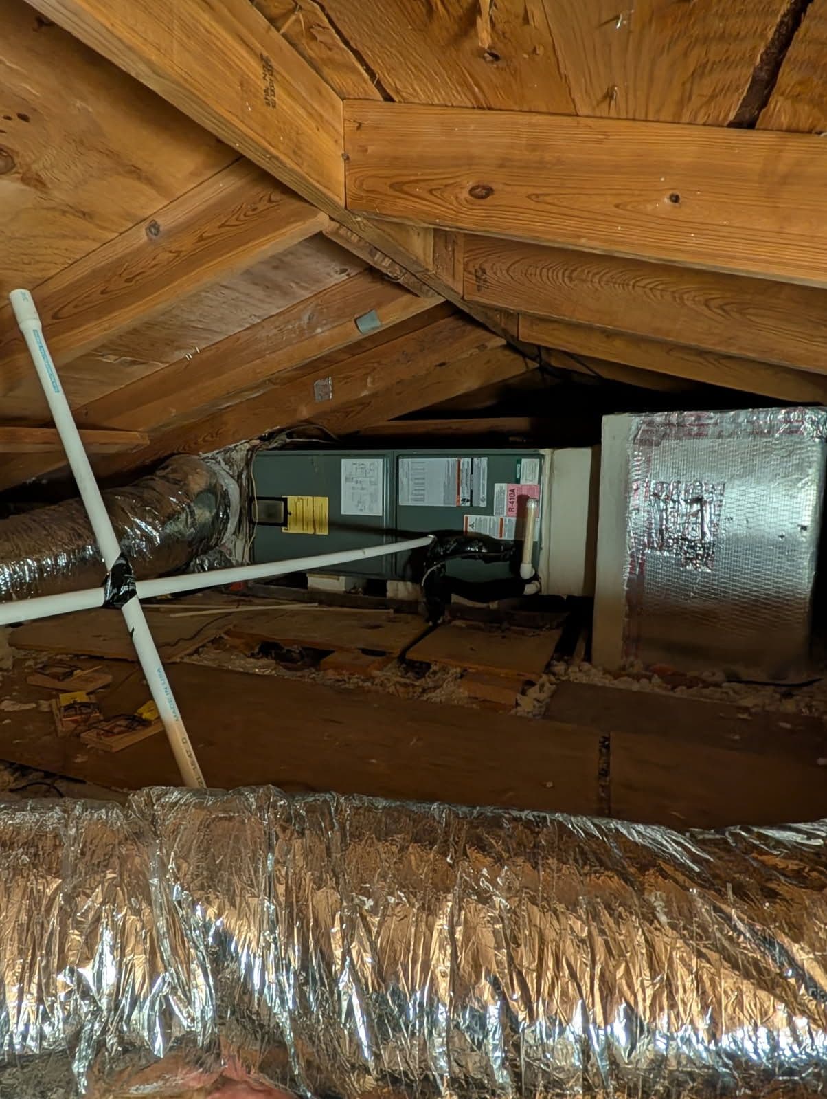 Gallery photos for Attic HVAC Inspection and Prep for Update: Image #1